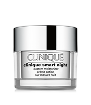 Clinique Smart Night™ Custom-Repair Moisturizer<br>קרם לחות אנטי-אייג'ינג לשימוש בלילה.<BR> לטיפול בקמטים, גוון עור לא אחיד, מיצוק ולחות.