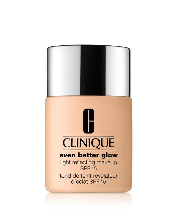 מייק אפ™ Even Better Glow <br> Light Reflecting SPF 15 <br> מייק-אפ נוזלי לזוהר מיידי ולטיפול בכתמי עור לאורך זמן, <p align="right">מייק-אפ למראה עור זוהר באופן מיידי ולטיפול בכתמי עור לאורך זמן