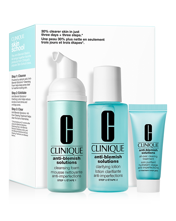 מארז היכרות Anti Blemish &lt;br&gt;סט לטיפול בפצעונים, מארז עם 3 מוצרים בגודל מיוחד לטיפול בפצעונים.