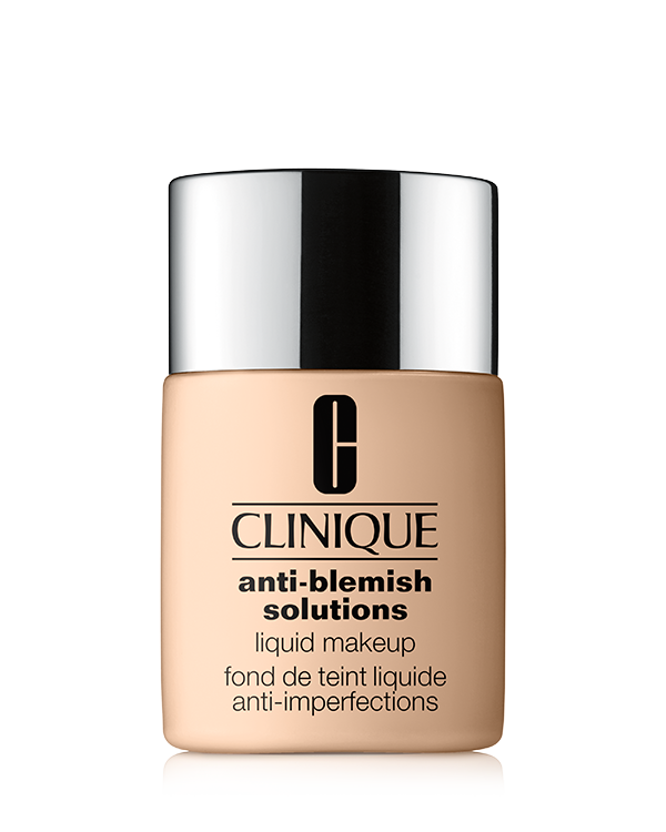 Anti Blemish Solutions™ Liquid Makeup<br>מייק-אפ לטיפול בפצעים ובפצעונים, מייק-אפ לטיפול בפצעונים עם חומצה סליצילית המסייע לכסות, לטפל ולמנוע התפרצויות עתידיות. קיים ב-24 גוונים.