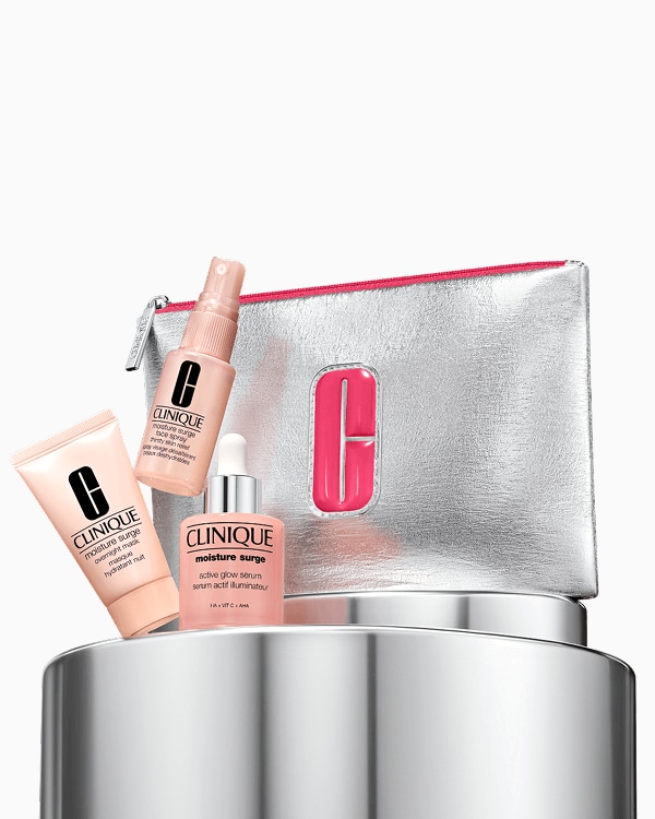 Glow Set&lt;br&gt;מארז ללחות מתמשכת, סט מסדרת Moisture Surge עם סרום בגודל מלא!