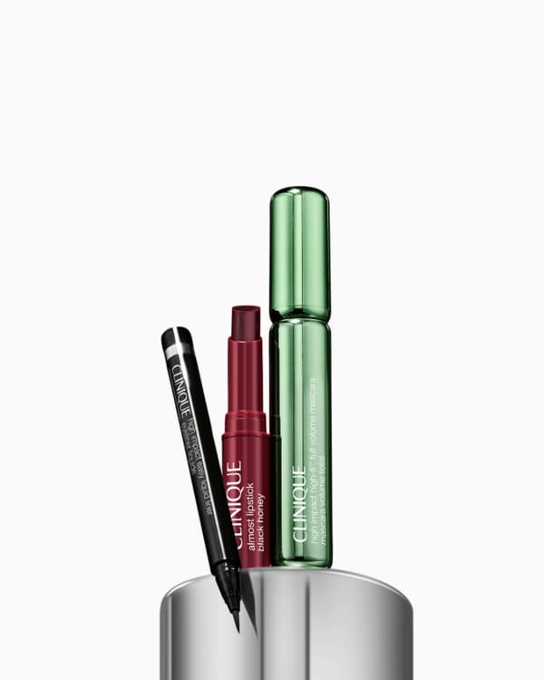 Makeup Bag Must-Haves Set&lt;br&gt;מארז איפור עיניים ושפתיים, מארז 3 מוצרים איפור עם מסקרה High-Fi בגודל מלא!