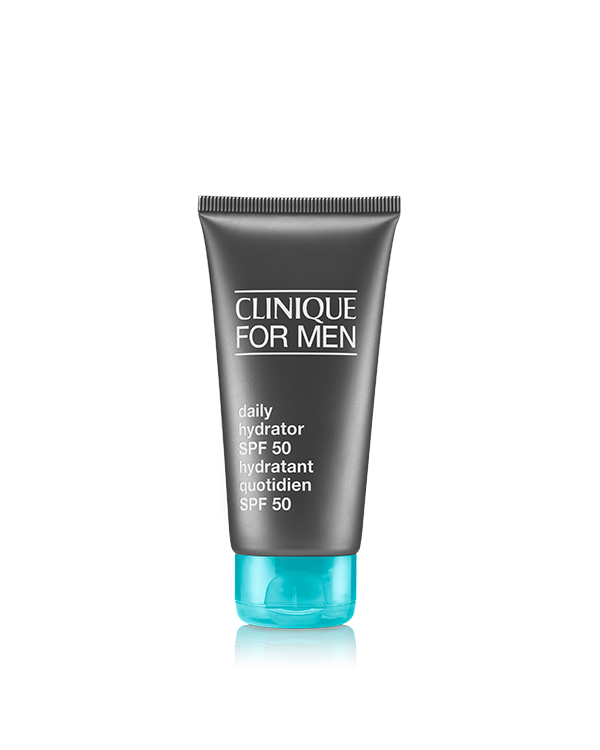 Clinique For Men™ Daily Hydrator SPF 50<br>קרם לחות לגבר עם SPF 50, קרם לחות קליל עם SPF 50. מעניק לחות מיידית ומסייע להגן על העור בשלב אחד פשוט.