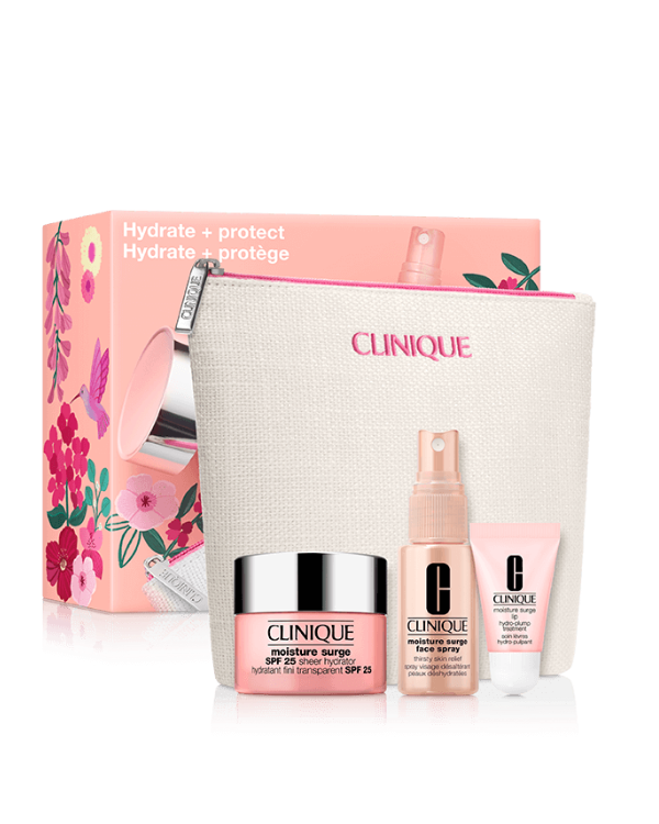 Hydrate + Protect Skincare Set<br>מארז לבוסט של לחות עם הגנה מהשמש, מארז שלושה מוצרים אהובים ללחות עוצמתית עם הגנה מהשמש