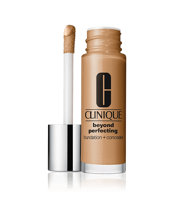 Beyond Perfecting™ Foundation and Concealer<br>מייק-אפ וקונסילר במוצר אחד לכיסוי מלא, מייק-אפ + קונסילר במוצר אחד למראה מושלם וטבעי העמיד ל-24 שעות.